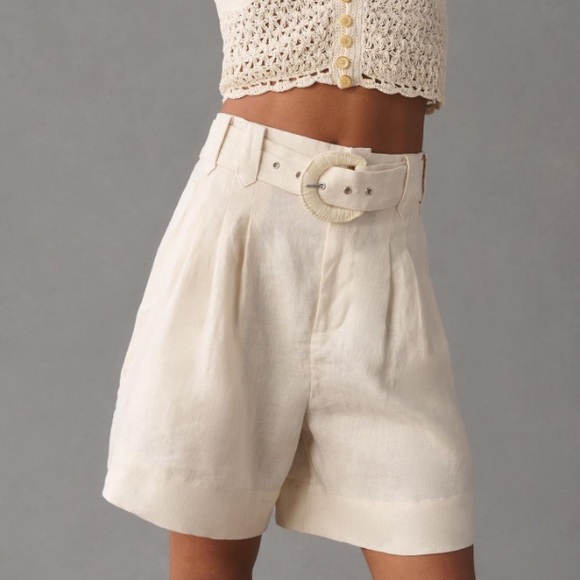 FARM Rio Cream High-Waisted Shorts - Picture 3 of 13